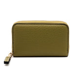 POM Olive Faux Leather Mini Coin Purse