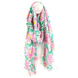 POM Pink & Jade Daisy Print Scarf