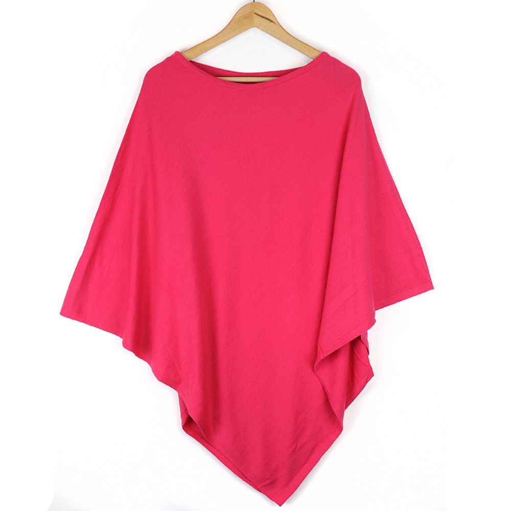 POM Raspberry Recycled Blend Poncho