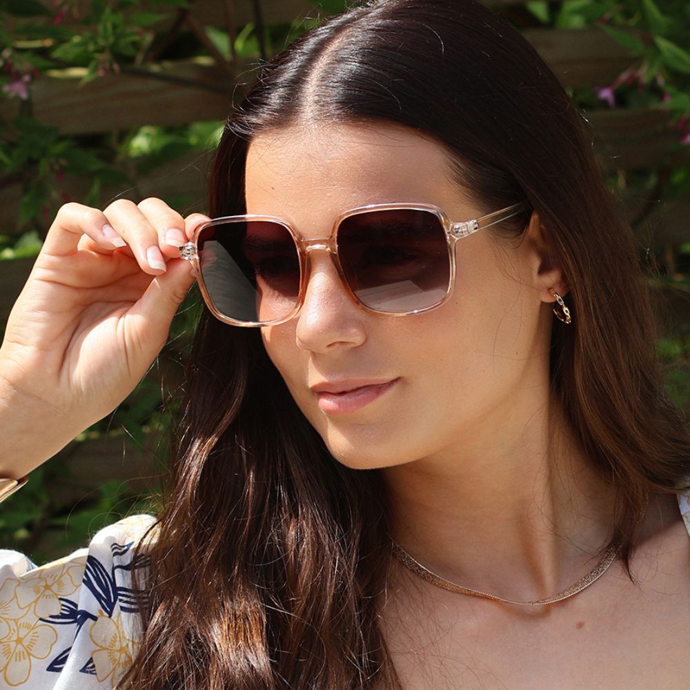 POM Recycled Nude Slim Frame Sunglasses