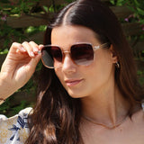 POM Recycled Nude Slim Frame Sunglasses