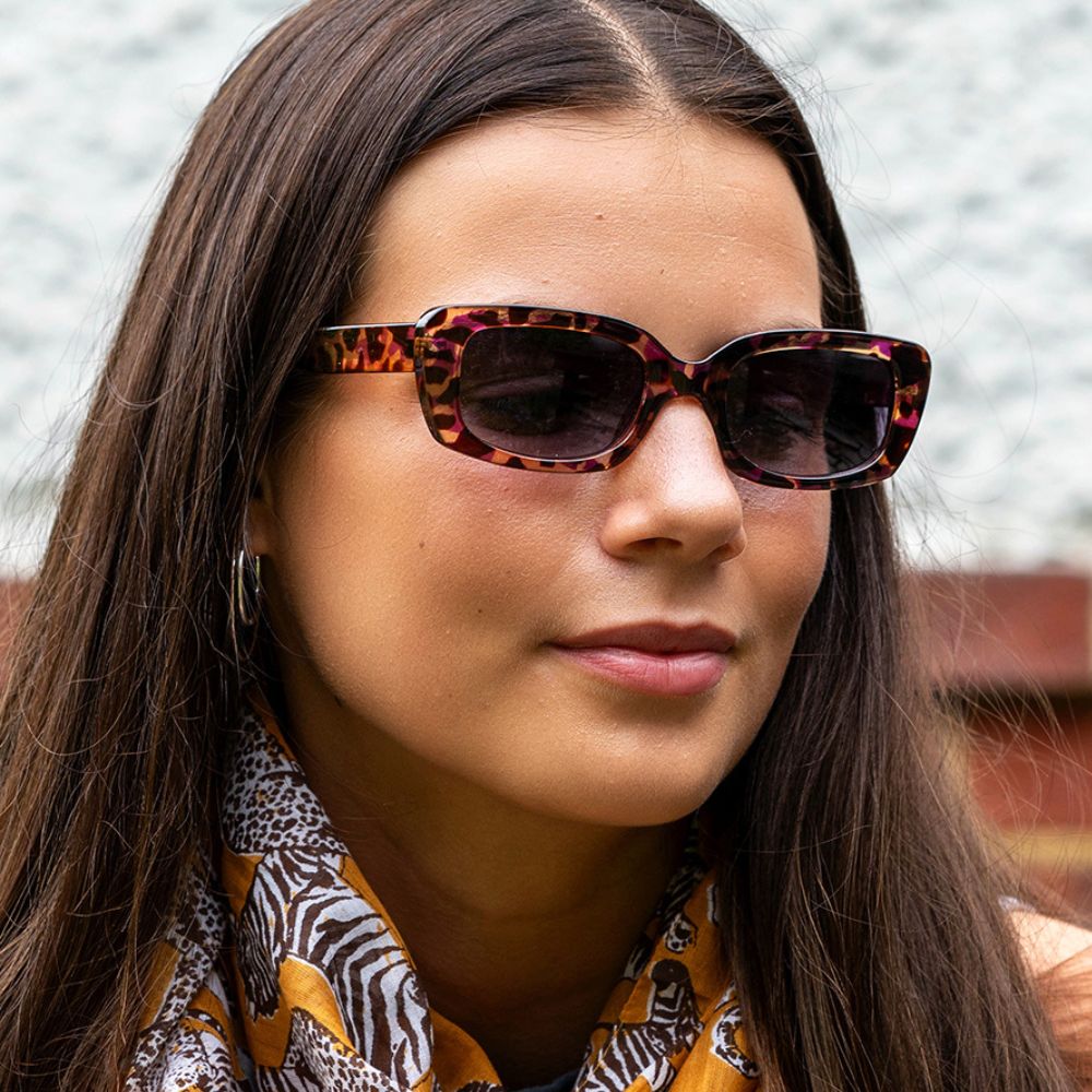 POM Recycled Purple Mix Rectangle Frame Sunglasses