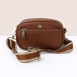 POM Tan Vegan Leather Camera Bag with Removable Strap
