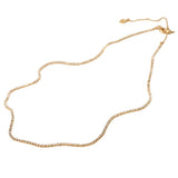 POM Golden Elegant Fine Chain Crystal Necklace