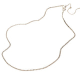 POM Fine Simple Elegant Crystal Necklace - Silver