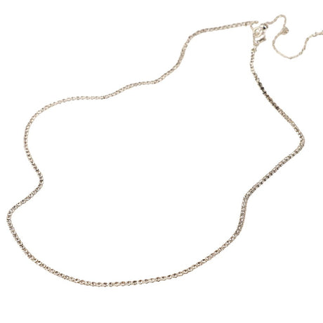 POM Fine Simple Elegant Crystal Necklace - Silver