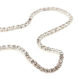 POM Fine Simple Elegant Crystal Necklace - Silver