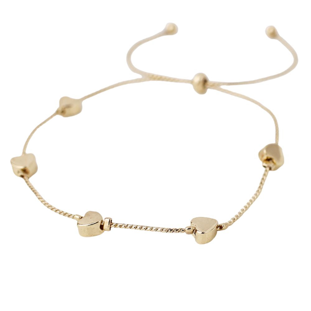 POM Multi Heart Station Bracelet - Gold
