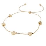 POM Multi Heart Station Bracelet - Gold