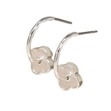 POM Quatrefoil C-Hoop Earring - Silver