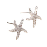POM Star Fish Stud Earrings - Silver
