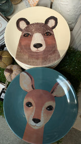Mica Decorations 20cm Cream Wild Bear Breakfast Plate