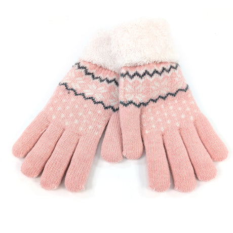 Black Ginger Pink Fluffy Nordic Gloves