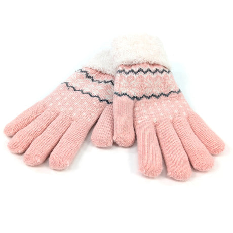 Black Ginger Pink Fluffy Nordic Gloves
