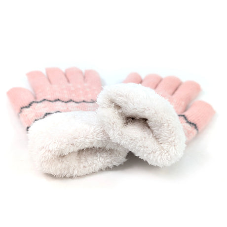 Black Ginger Pink Fluffy Nordic Gloves