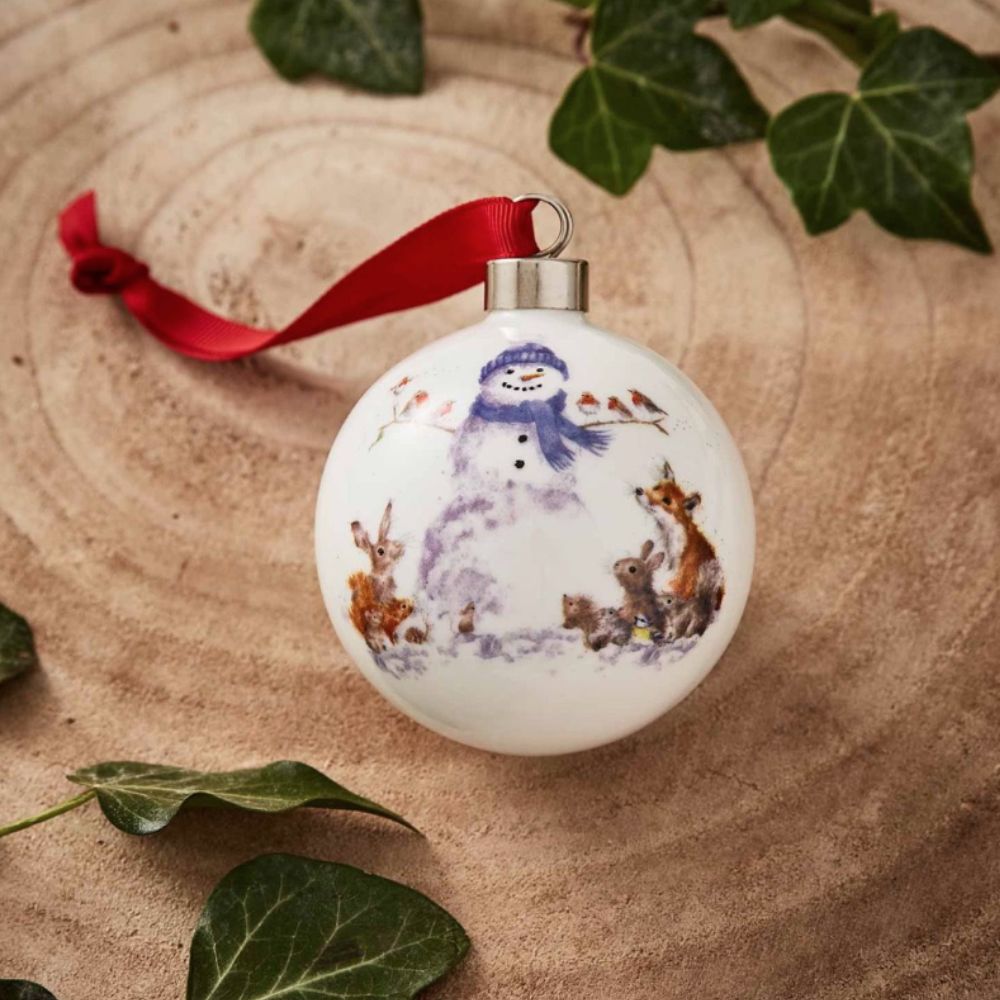 Portmeirion Wrendale Animals Gathered Round Christmas Bauble