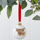Portmeirion Wrendale Highland Cow Star Christmas Bauble