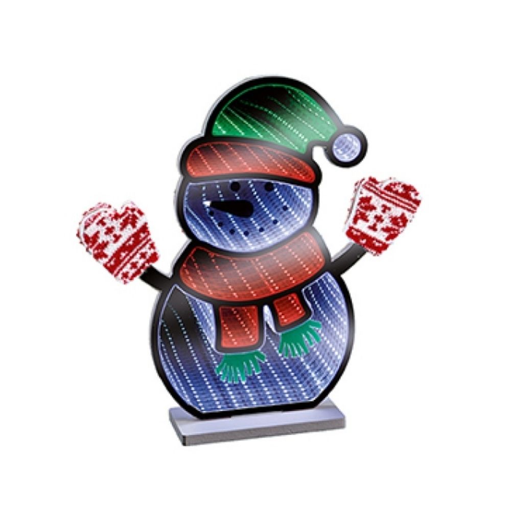 Premier 30cm USB Snowman Infinity Mirror Decoration