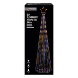 Premier Decorations 2.1m Multi Action Flexibrights Pyramid Tree