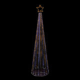 Premier Decorations 2.5m Multi-Action Flexibrights Pyramid Tree