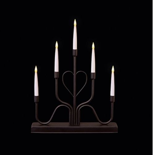 Premier Decorations 32cm Battery Operated Modern Heart Design Candle Bridge