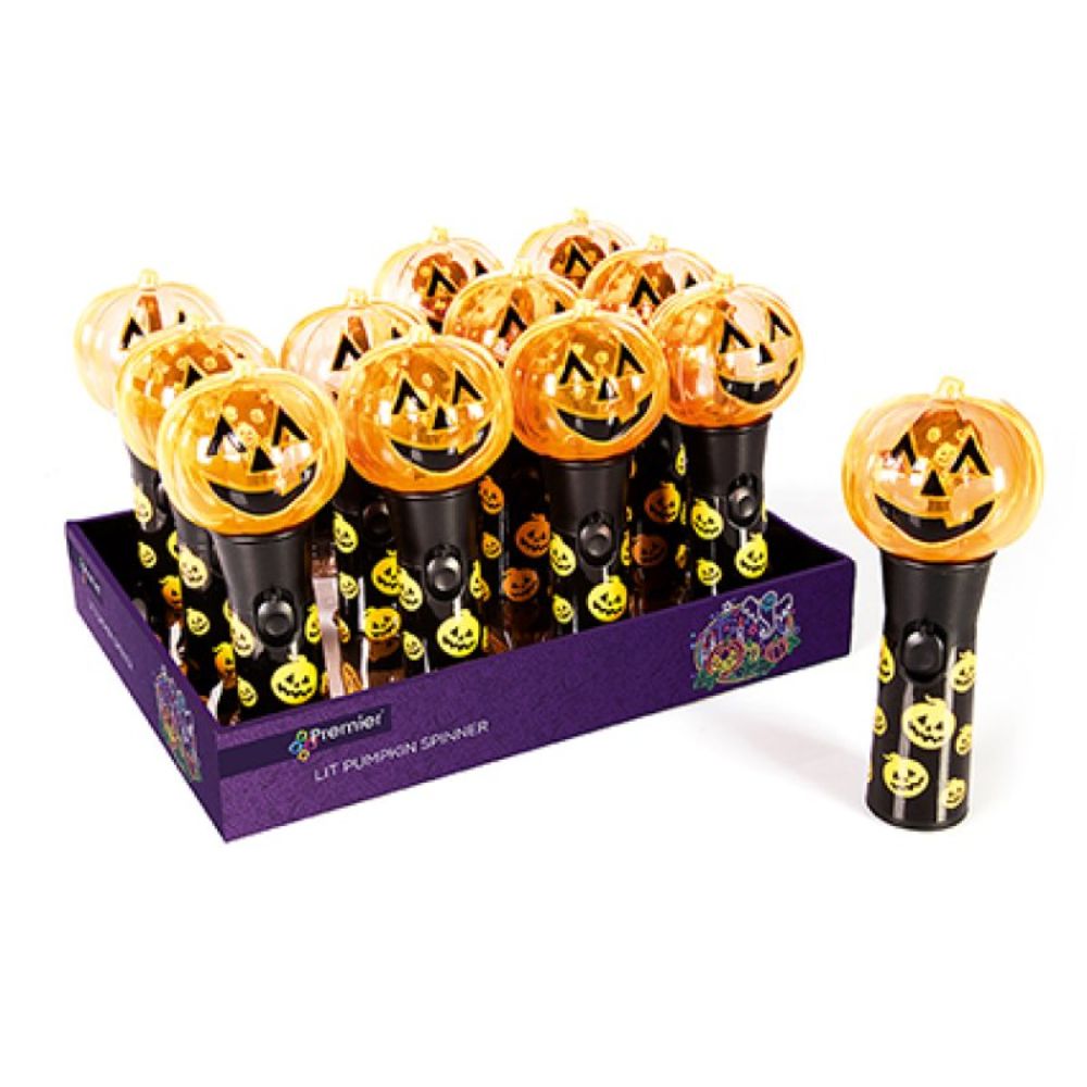 Premier Decorations 18cm Battery Operated Pumpkin Spinner
