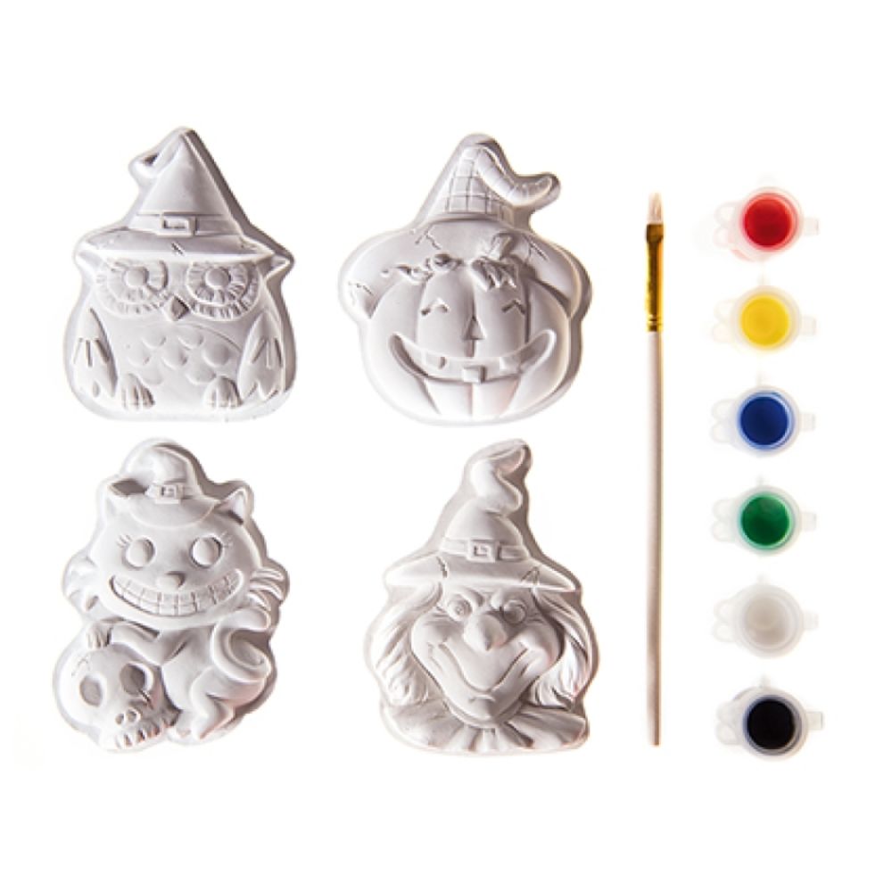 Premier Decorations Paint Your Own Plaster Character Magnet - (Set of 4)