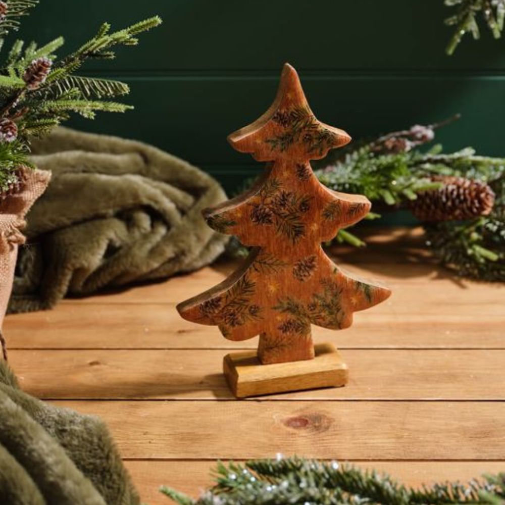 Richard Langs Evergreen Mango Wood Standing Christmas Tree Block