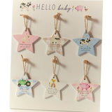 Richard Langs New Baby Mini Farm Ceramic Star Hanger Decoration - (Choice of 6)