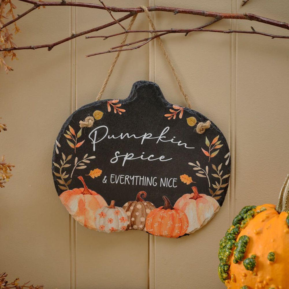 Richard Langs Pumpkin Spice & Everything Nice Slate Hanger