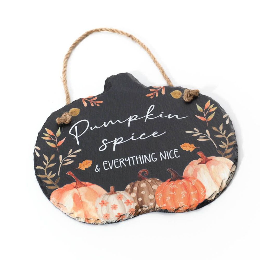 Richard Langs Pumpkin Spice & Everything Nice Slate Hanger