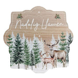 Richard Langs Welsh Evergreen 'Nadolig Llawen' Woodland Scene Plaque