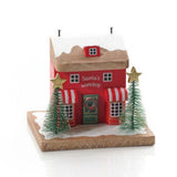Richard Langs Christmas Wonderland Santa's Toyshop Wooden Block Ornament