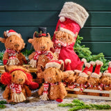 Richard Langs Xmas Highland Cow Shelf Sitter Ornament - (Choice of 2)