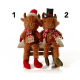 Richard Langs Xmas Highland Cow Sitting Ornament - (Choice of 2)