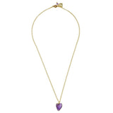 Rosie Fox Gold Amethyst Gemstone Heart Chain Necklace