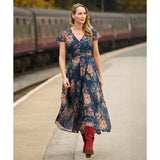 Joe Browns Rowena Floral Georgette Dress - Blue