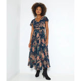 Joe Browns Rowena Floral Georgette Dress - Blue