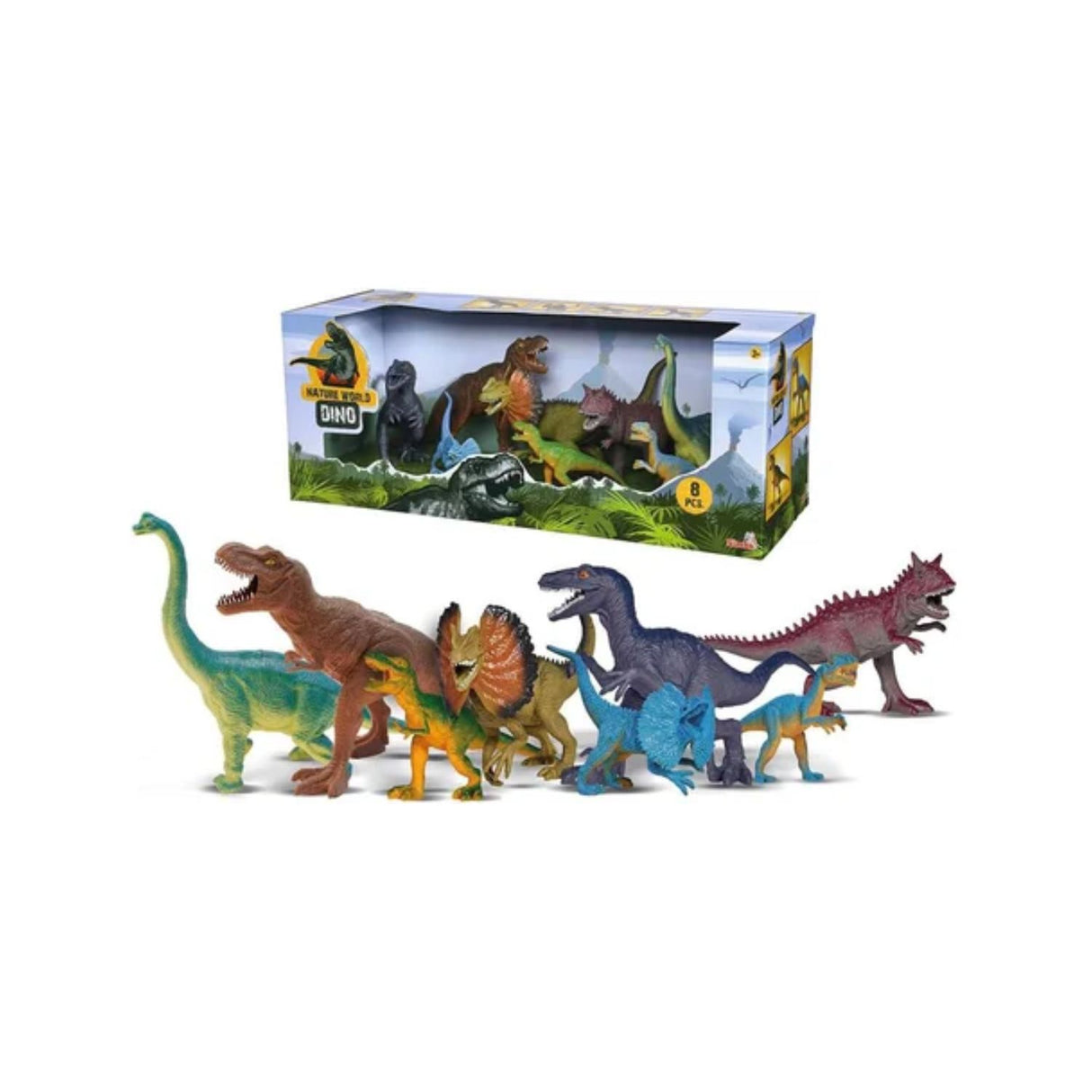 Nature World 8 pieces Big Dino Set