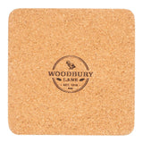 Woodbury Lane 4 Set of Gingham Green Cork Coasters