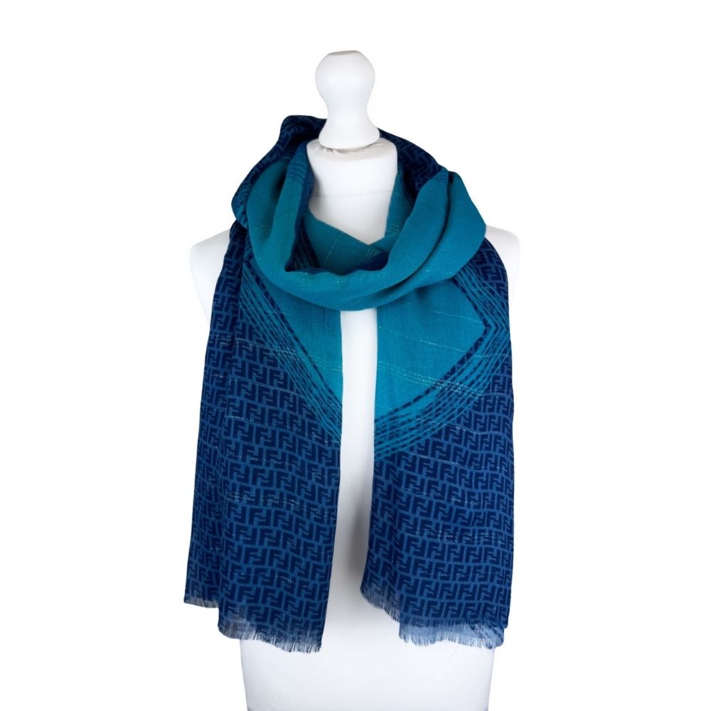 SH Sales Geometric Summer Scarf - Blue