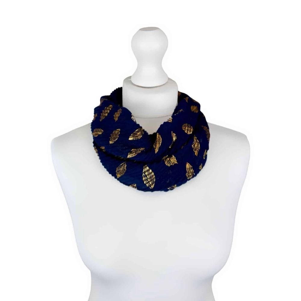 SH Sales Gold Leaf Magentic Clip Crinkle Summer Scarf - (Choice of 3)