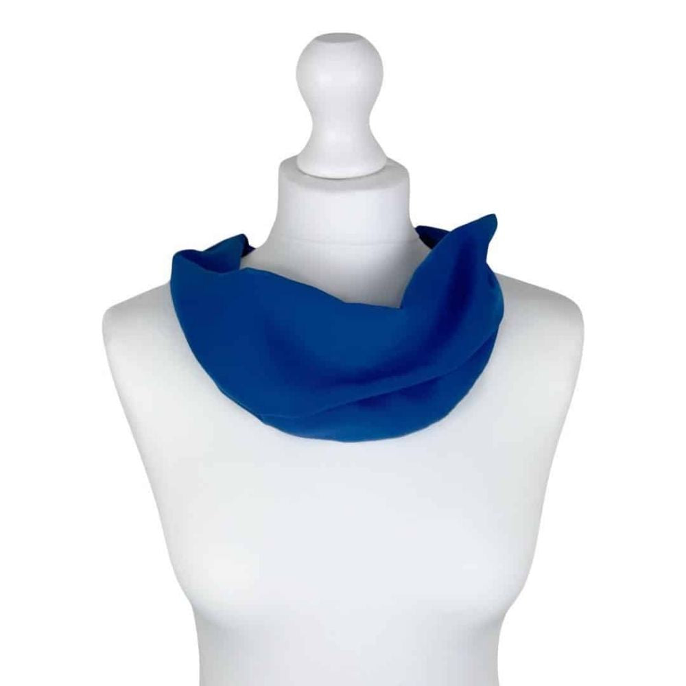 SH Sales Plain Magnetic Clip Chiff Scarf - Blue - (Choice of 3)