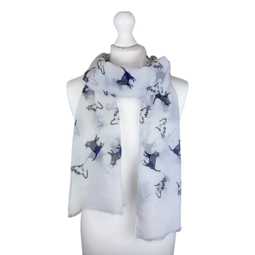 SH Sales Simple Cat Print Summer Scarf - (Choice of 3)