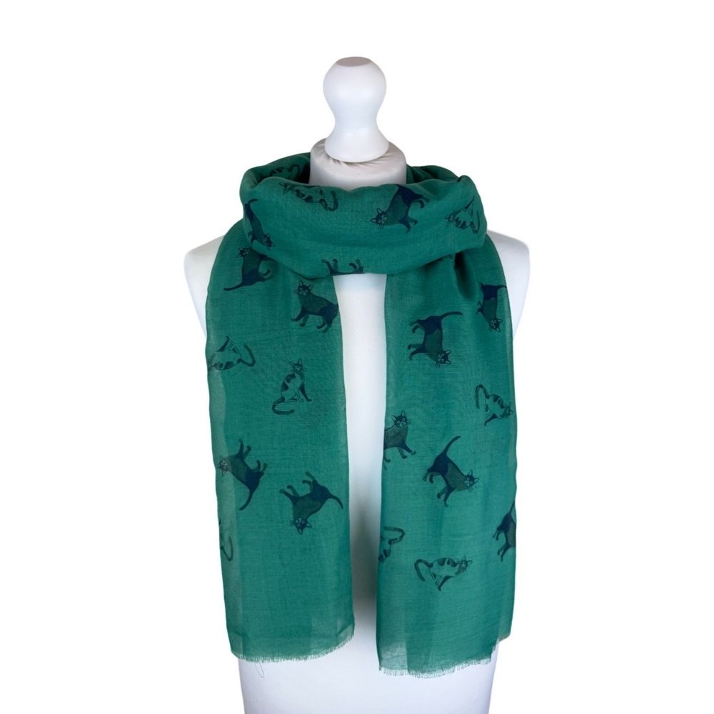 SH Sales Simple Cat Print Summer Scarf - (Choice of 3)