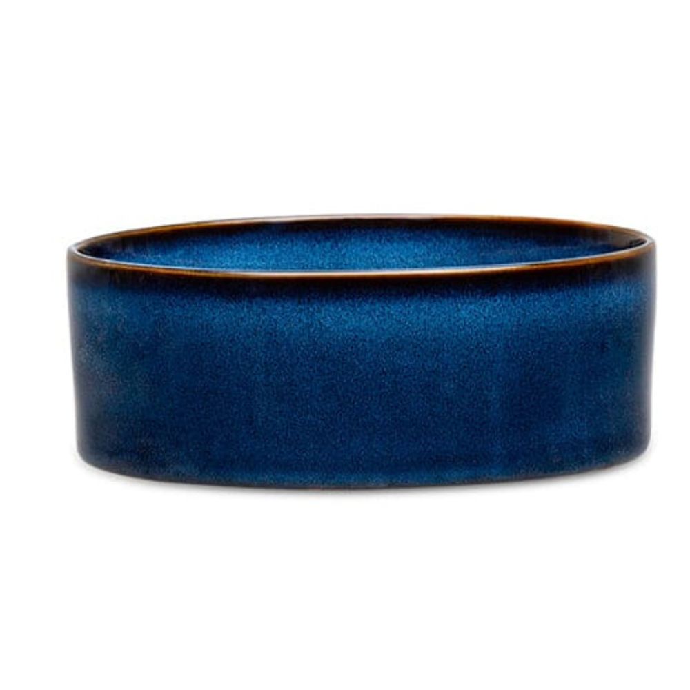 Scruffs 19cm Reactive Glaze Food/Water Bowel - Midnight Blue
