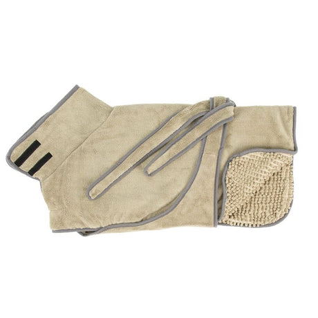 Scruffs Khaki Green Expedition Deluxe Noodle & Microfibre Dog Drying Coat - Medium