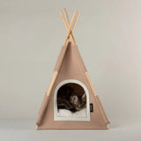 Scruffs Stockholm Felt TeePee Cat Bed - Tan