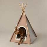 Scruffs Stockholm Felt TeePee Cat Bed - Tan