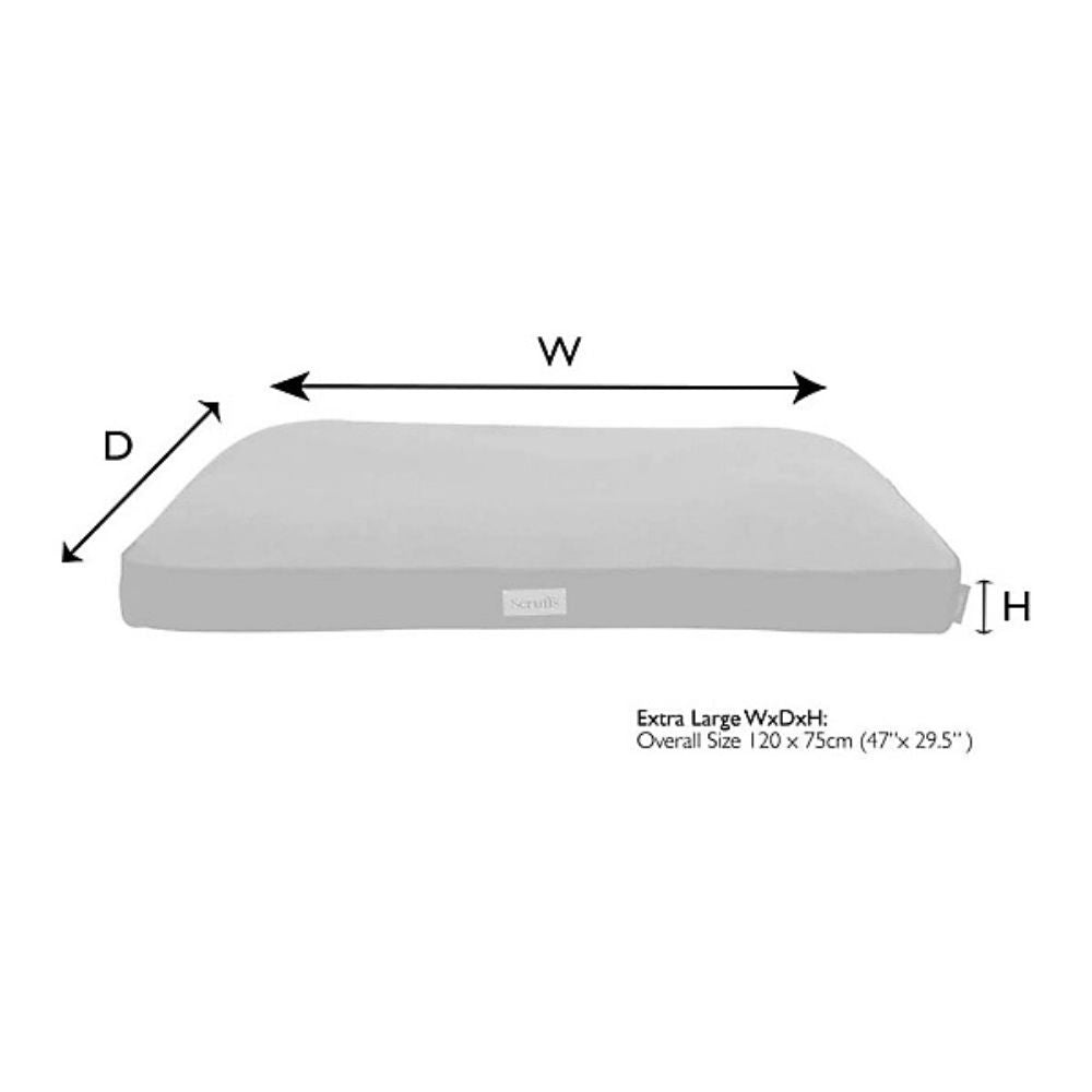 Scruffs Xtra Large Harvard Memory Foam Orthopaedic Mattress - Graphite Grey